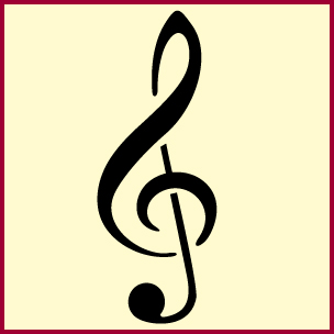 Treble clef stencil, music note stencil, music stencils