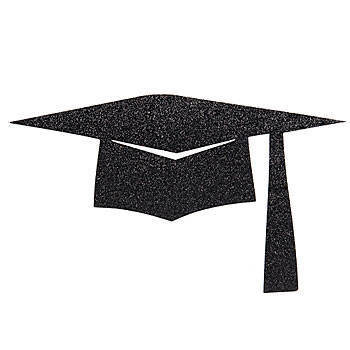 Glittered Grad Cap Cutouts, Glitter Graduation Cap Cutouts