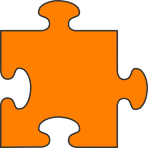 Orange Border Puzzle Piece Top clip art - vector clip art online ...