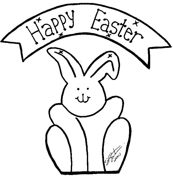 Happy Easter Craft Foam or Cardboard Bunny Craft