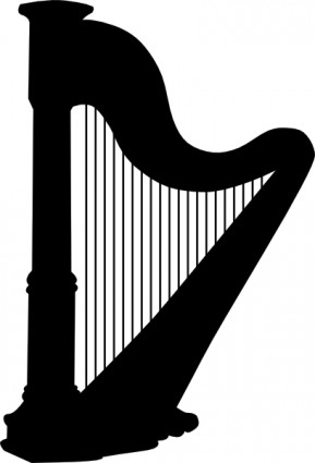 Harp Silhouette clip art Vector clip art - Free vector for free ...