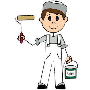 Painter Clipart Image - Male Stick Figure Painter Holding a Can of ...