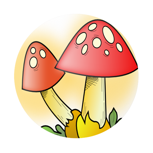 Cartoon Mushroom With Slug Stock Photo 91542104 Shutterstock ...