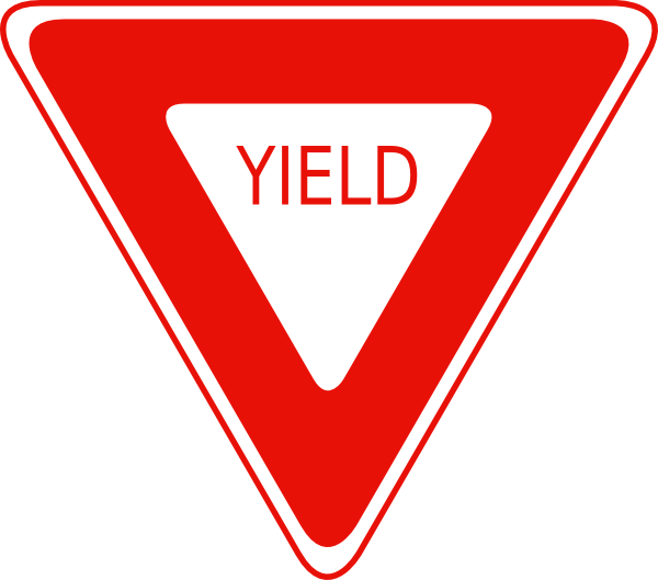 clipart yellow yield sign - photo #3
