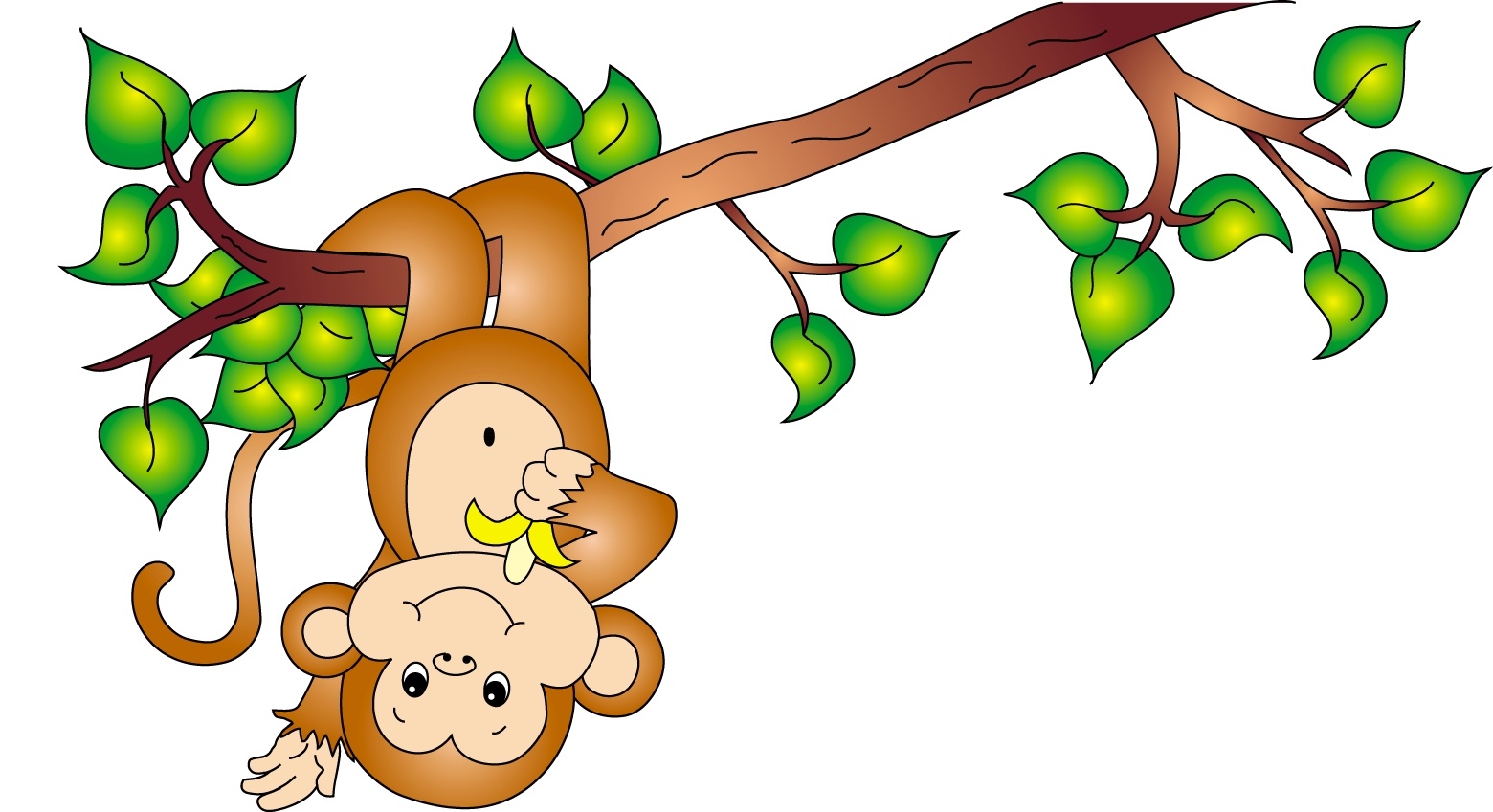 Cute Monkey Clip Art Wallpaper #10612 Wallpaper | Wallpaper Screen ...