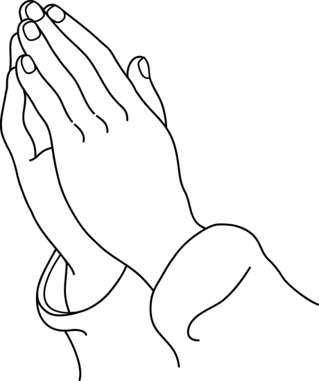 Praying Hands Outline