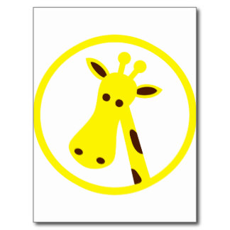 Giraffe Head Postcards & Postcard Template Designs