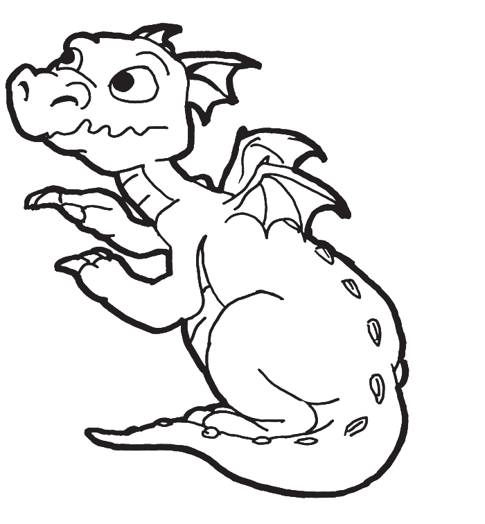 Baby Dragon Coloring Pages - AZ Coloring Pages