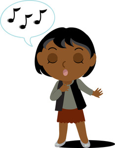 Singing Clipart Image - clip art illustration of an african ...