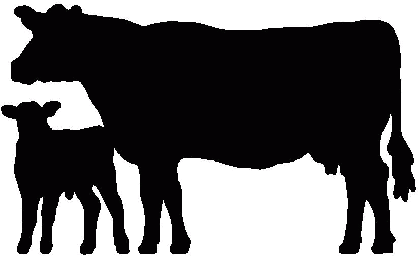 Cow Silhouette Clip Art - Tumundografico