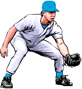 Animated baseball player clipart