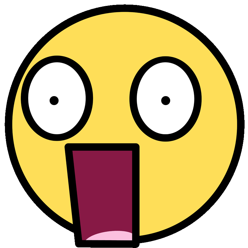 Shocked smiley clipart