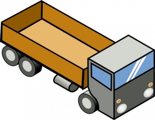 Isometric Truck clip art | Download free Vector