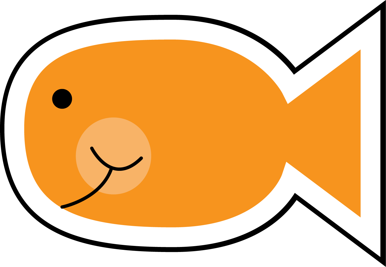 Golden fish clipart