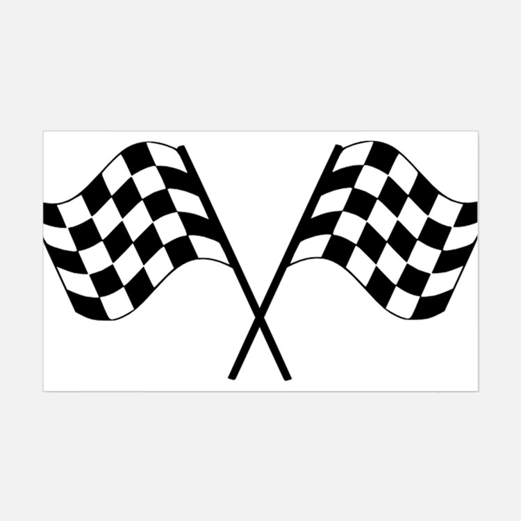 Checkered Flag Stickers | Checkered Flag Sticker Designs | Label ...