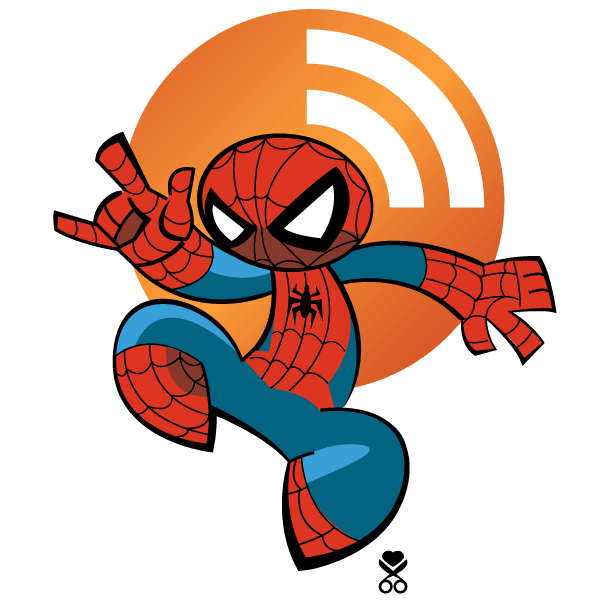 Vector Spiderman RSS Icon | 123Freevectors