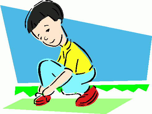 Tying Shoes Clipart