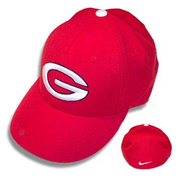 UGA Baseball Team Fitted Nike Hat ONLY SIZE 7 1/2 AVAILABLE.
