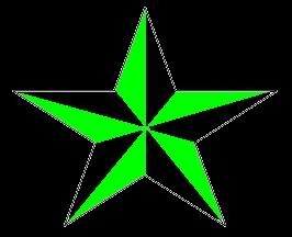 Green 5 Point Star Photo by chimmichunga