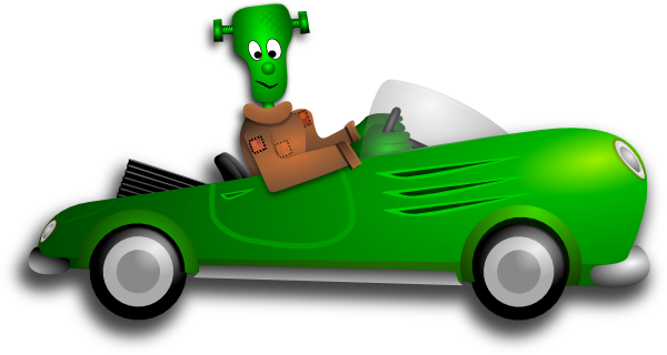 Green Cartoon Car Clip Art - vector clip art online ...
