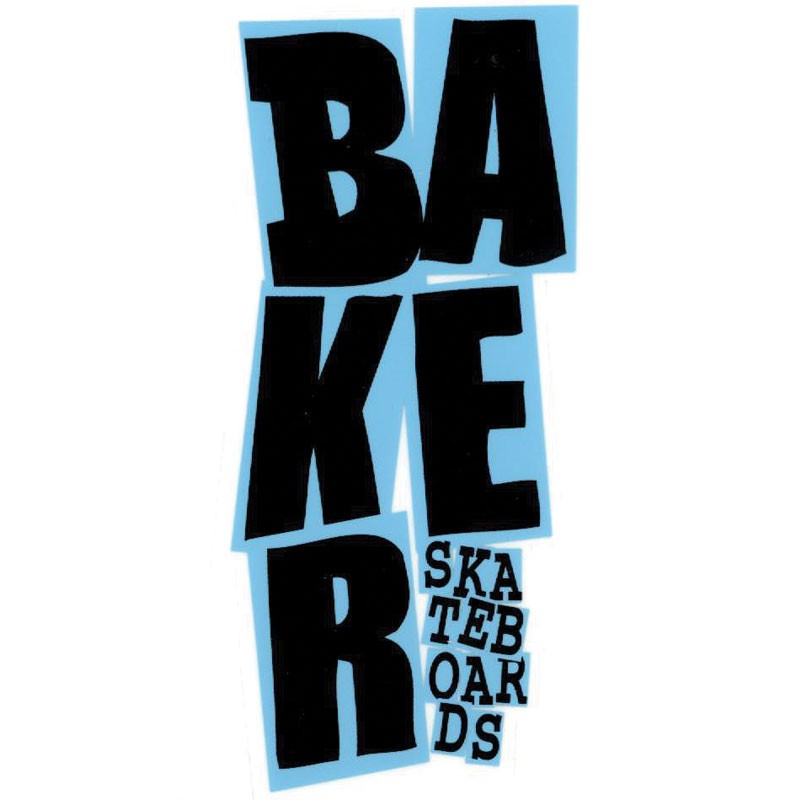 Baker Stacked Logo Sticker - Blue