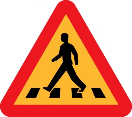 Crossing road sign clip Free vector for free download (about 11 ...