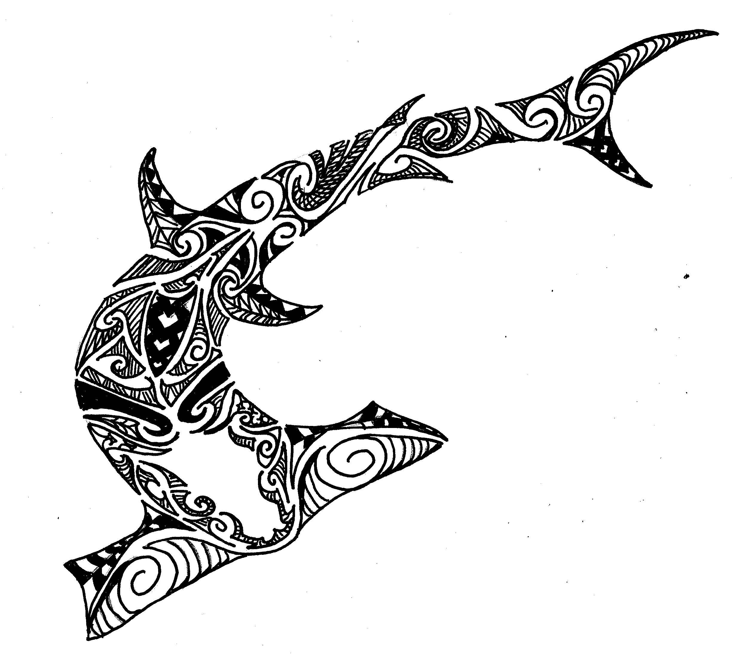 Download Wallpaper Tribal Patterns 2489x2210 Hammer Shark ...