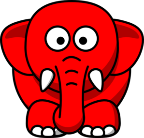 Red Elephant clip art - vector clip art online, royalty free ...