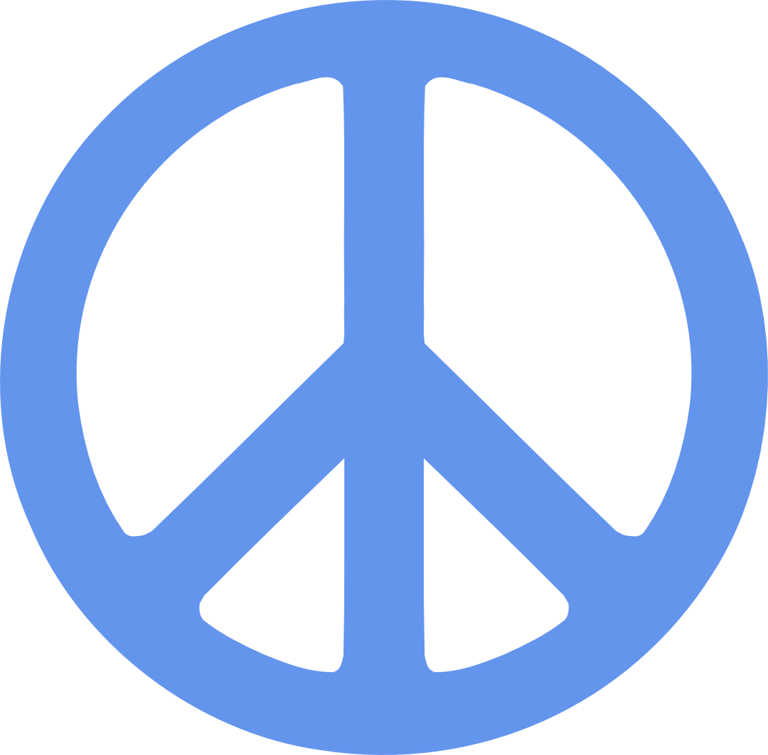 Scalable Vector Graphics SVG Peace Sign Style 1 Cornflower Blue ...