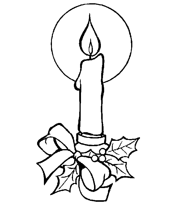 937 views Christmas candle Coloring Pages