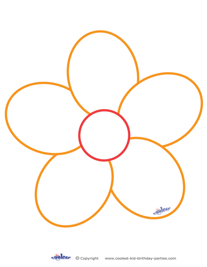 Printable Orange Flower Decoration - Coolest Free Printables