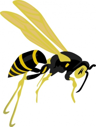 Flying Wasp clip art vector, free vector images