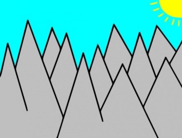 Simple mountain sketches clip art | Download free Vector