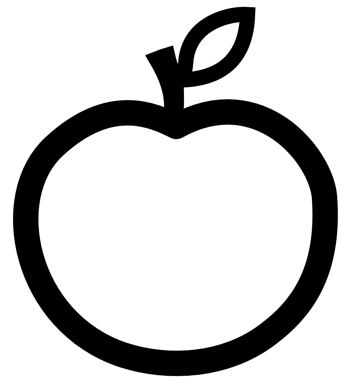 clipart apple black and white - photo #45