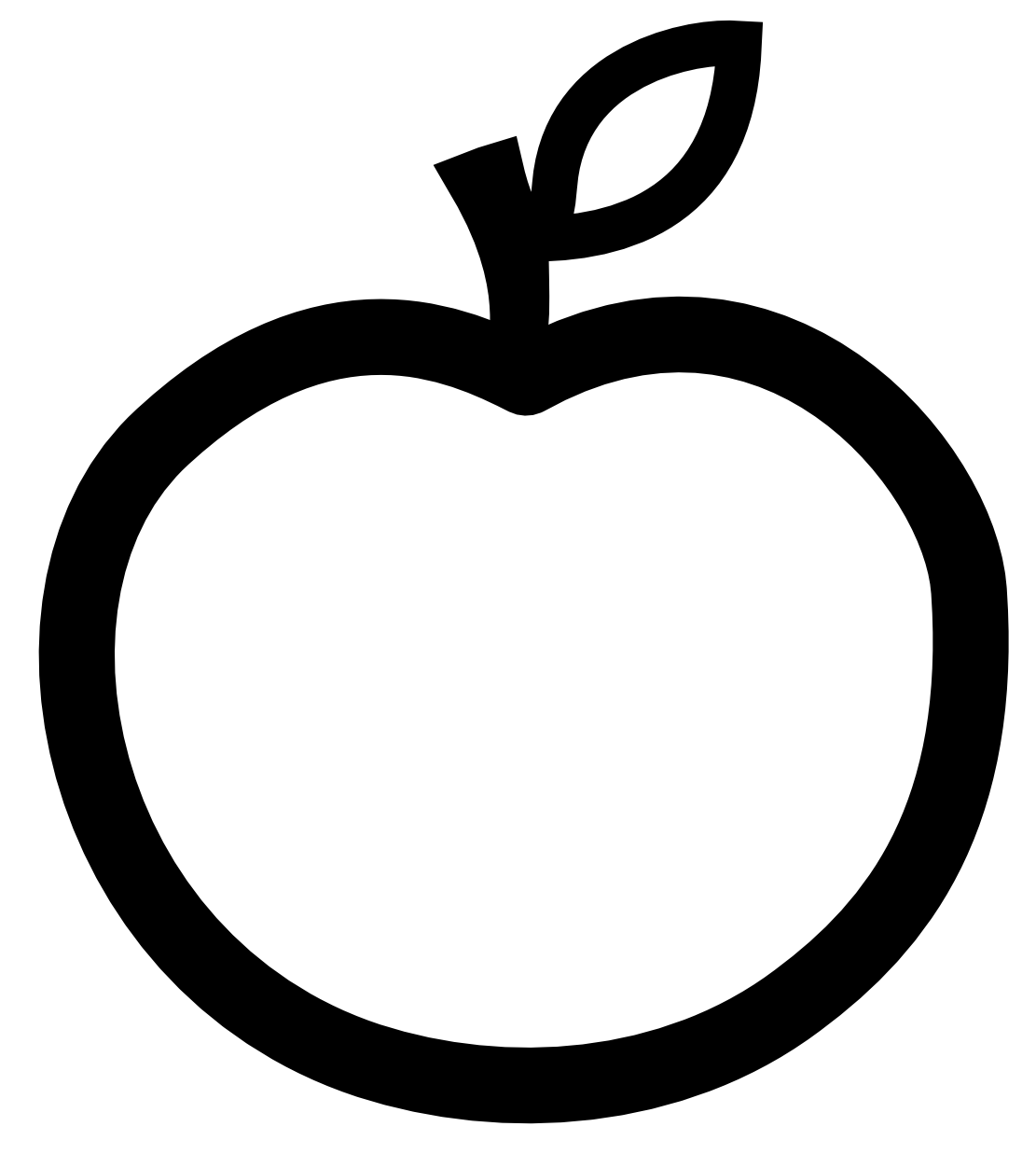 apple clipart black - photo #30