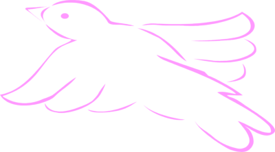 Free Stock Photos | Illustration Of A Pink Flying Bird Outline ...