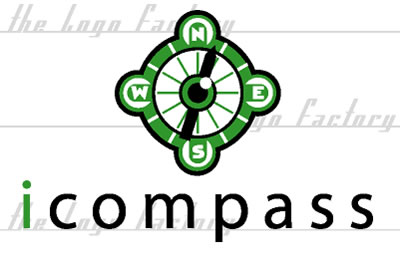 Compass logo | Software developer design with simple abstract ...