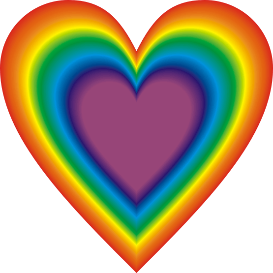 free rainbow heart clip art - photo #28