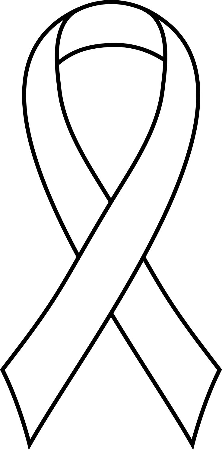 Cancer ribbon clip art black and white free