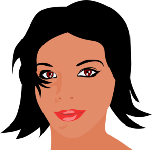 Girl with black hair clipart