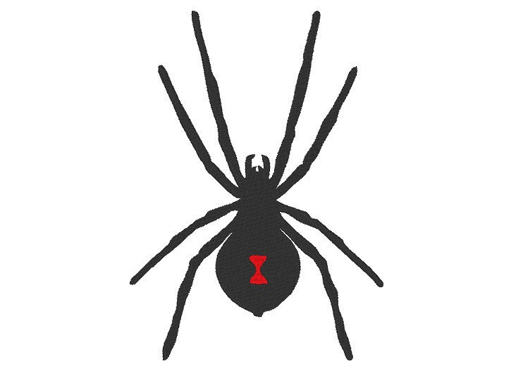 Black Widow Spider Embroidery Design by OCDEmbroidery on Etsy