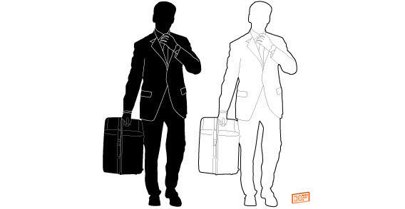 Silhouette Businessman Vector Free Download | 123Freevectors