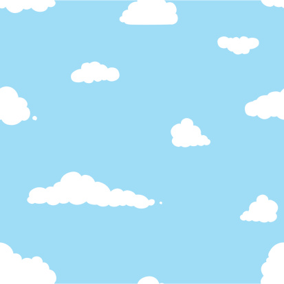 Cartoon Of The Blue Sky And Clouds Clip Art, Vector Images ...
