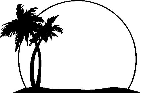 Palm tree clipart outline