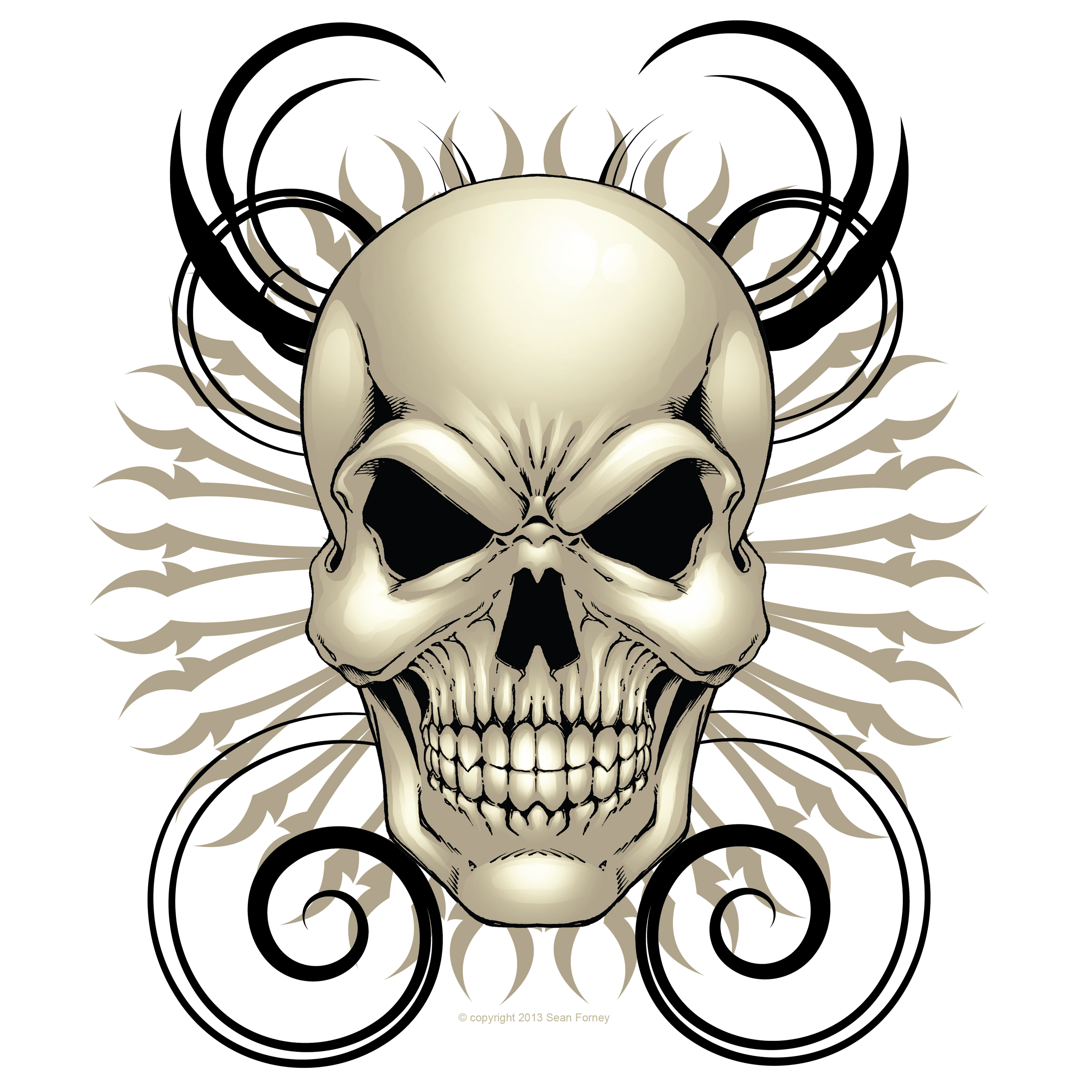 Skull Design 12 x 12 · Sean Forney · Online Store Powered by Storenvy