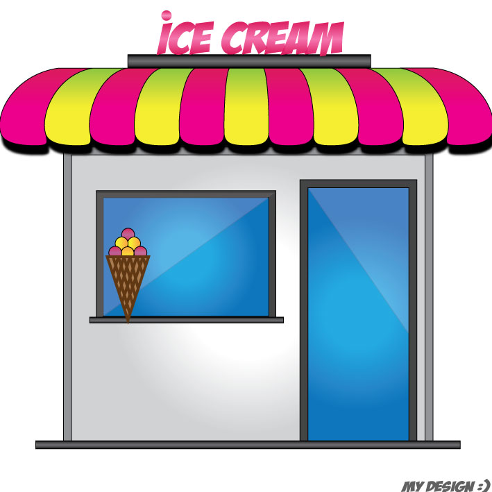 Ice cream shop clipart