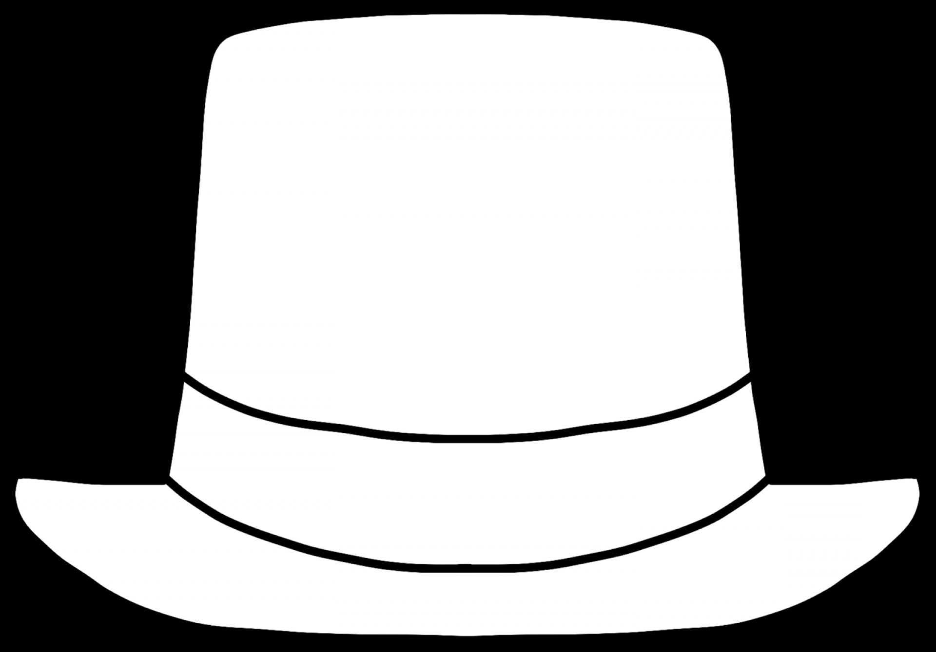 Black and white hat clipart.