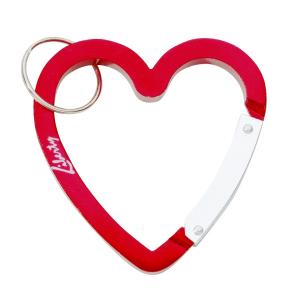 Promotional Logo Large Heart Shaped Carabiner Keychain