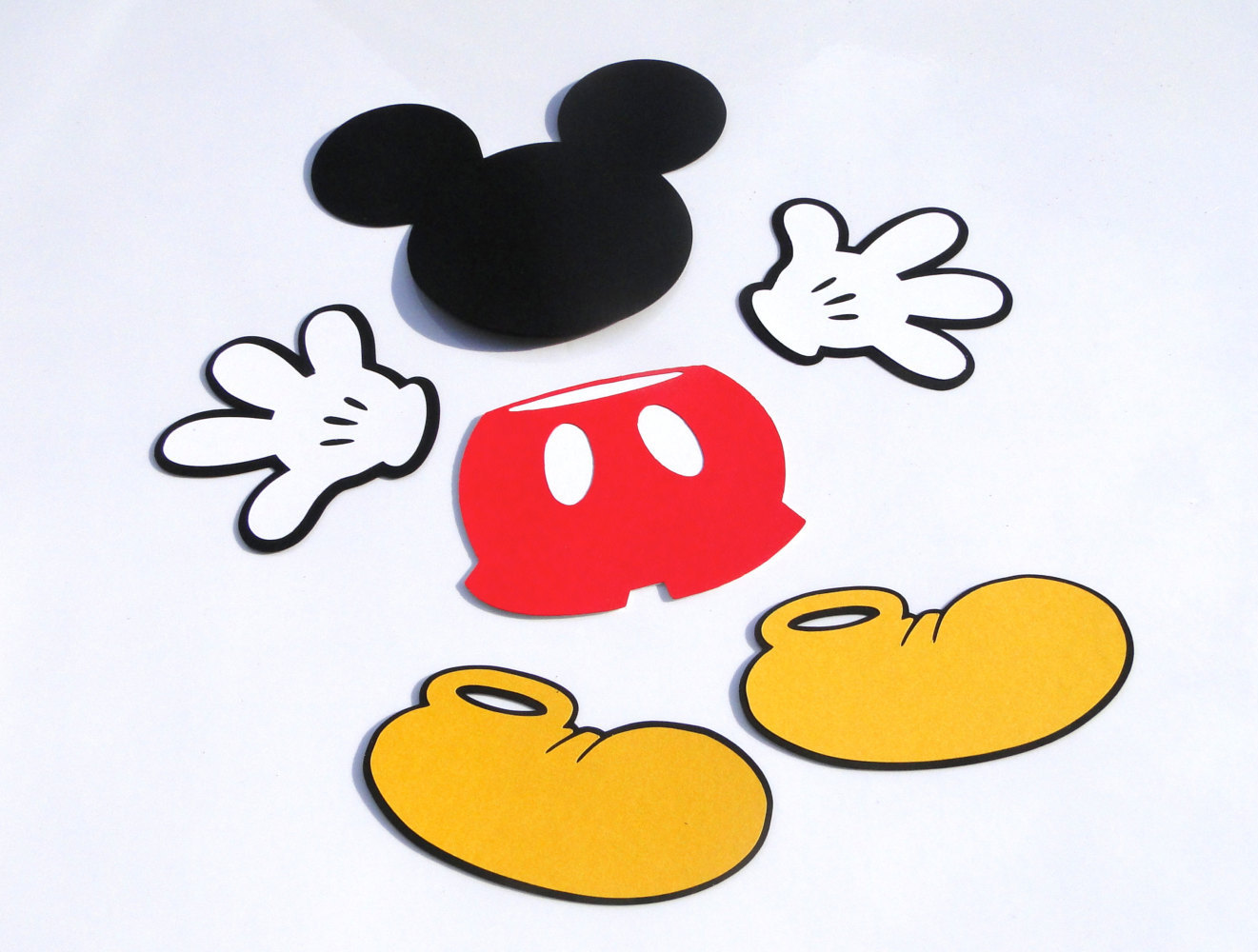 4 Mickey Mouse Head Ears Die Cut Disney's by CollectandDesign
