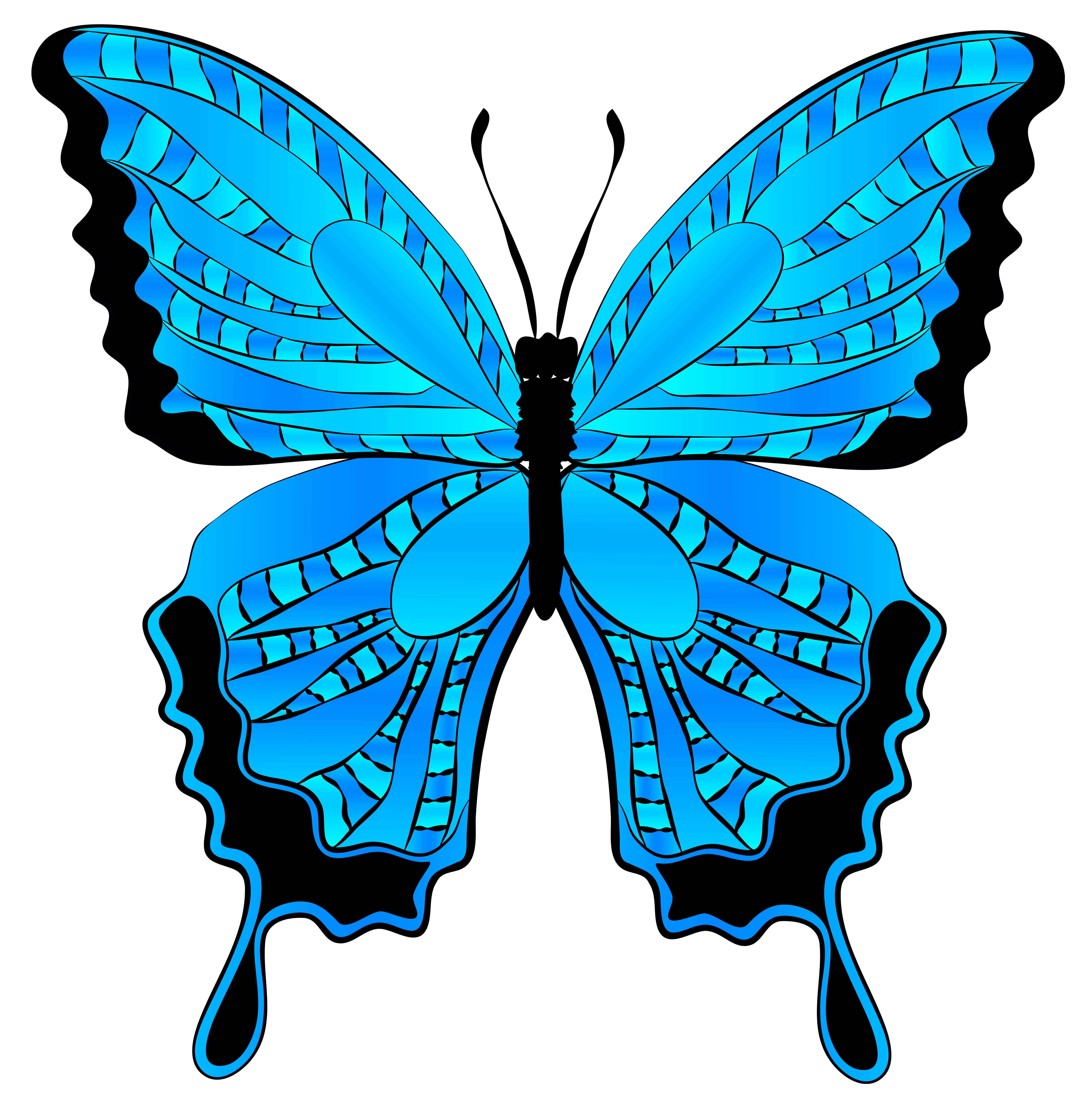 Blue Butterfly Clip Art – Clipart Free Download